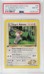V1773: 2000: L.T. Surge's Rattata: 85/132: 1ST Edition: Gym Challenge: PSA: 8: NM-MT: 102261241